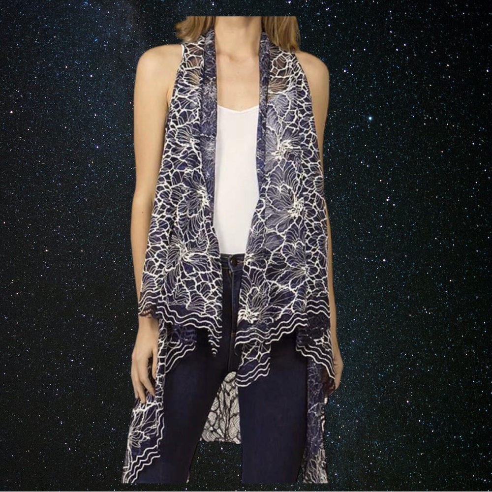 New boutique dressy lace vest